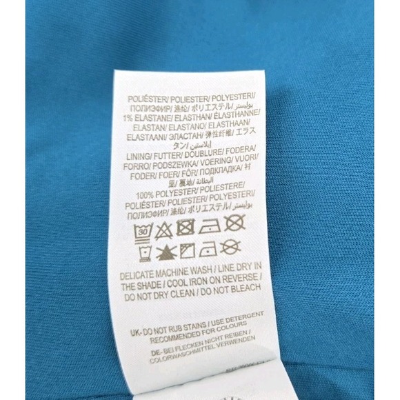 BODEN Margie Ottoman V Neck Dress Teal Blue Womens Size 4 Ribbed Preppy Pencil - Picture 11 of 11